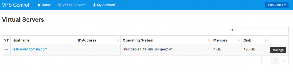 SolusVM VPS Selection