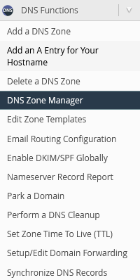 WHM DNS Zone Manager