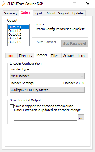 Winamp DSP Plugin Encoder Details
